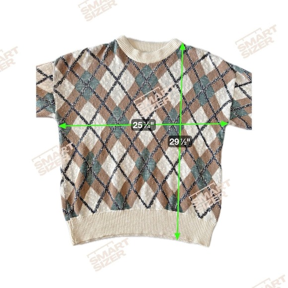 Vintage Van Heusen 417 Argyle 100% Cotton Sweater Size XL Grandpa Retro Academia - Picture 4 of 4